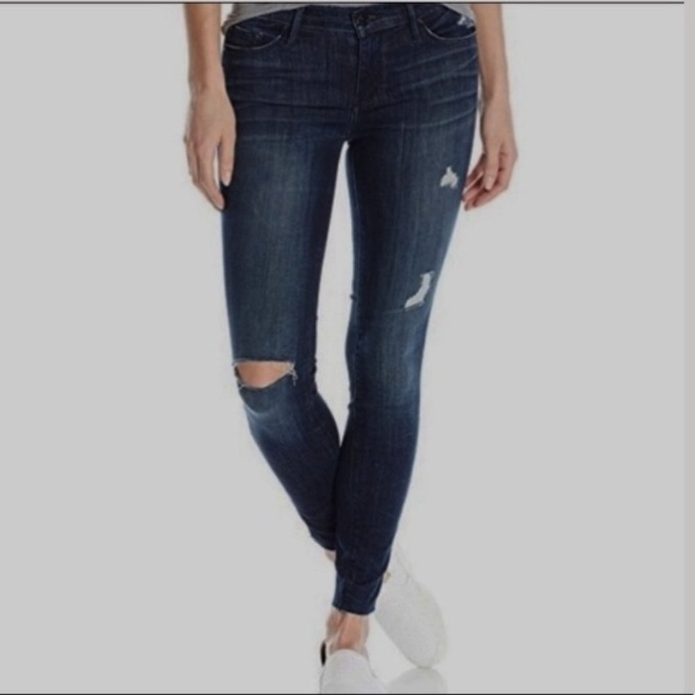 ($189) Black Orchid Raw Him Distressed Jeans